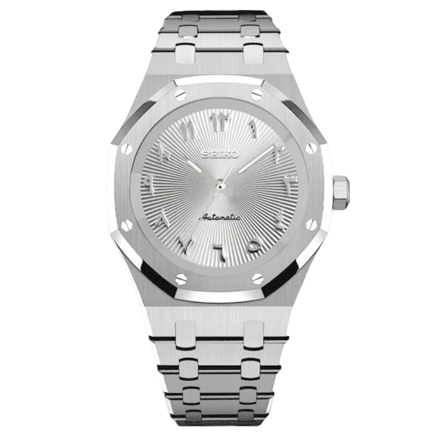 Royal Seikoak Silver Arabic Textured